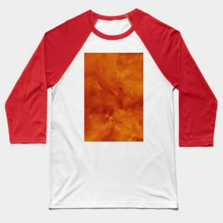 Orange Fire Embers Stone Marble Splash Abstract Artwork Baseball T-Shirt